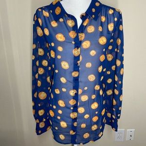 NWT. ModCloth Pumpkin Blouse